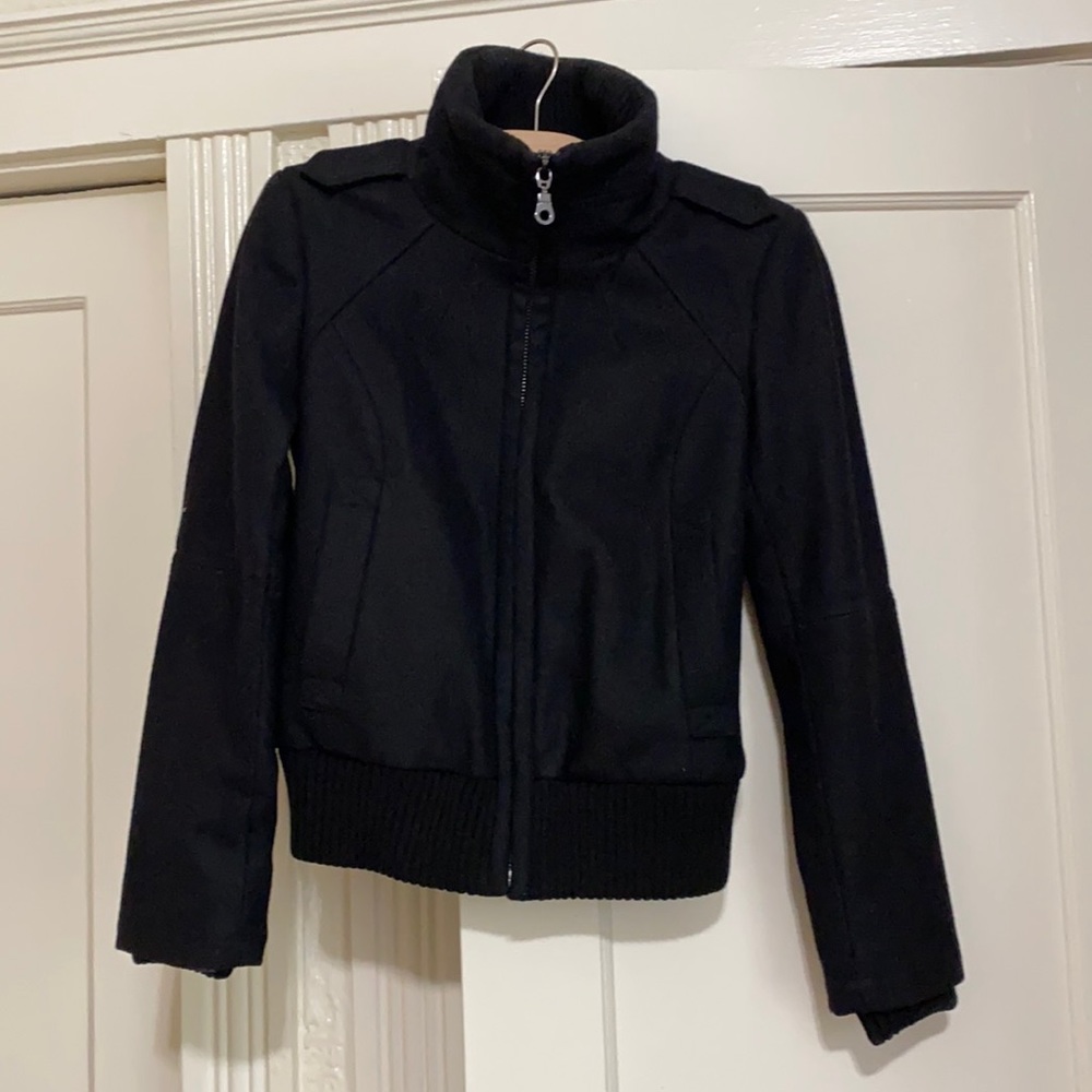Zara Black Bomber Jacket